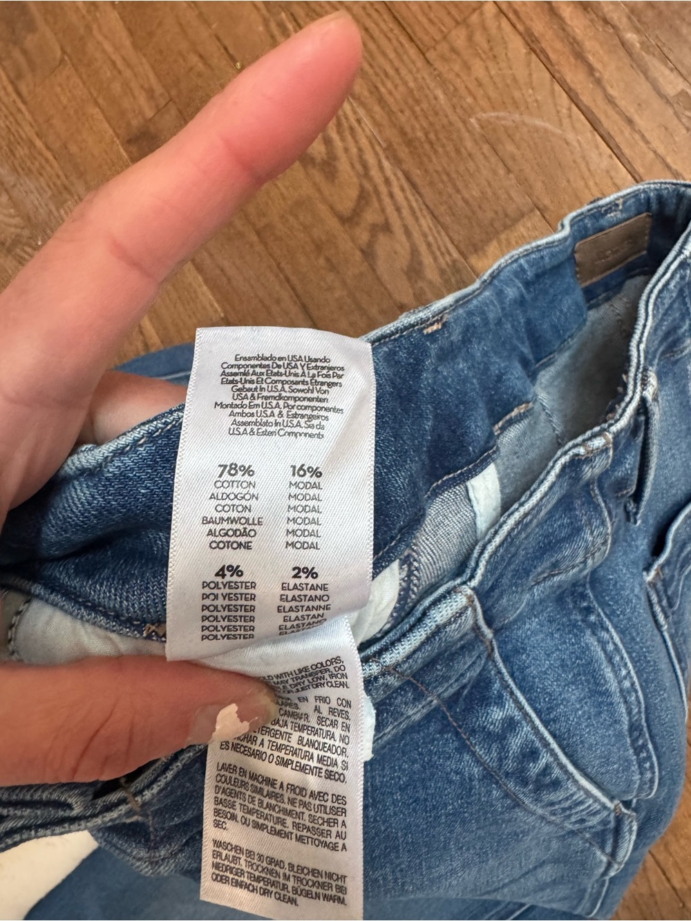 MOTHER Denim The Major Zip Skimp High Rise Jeans in Medium Blue Wash - Picture 9 of 15